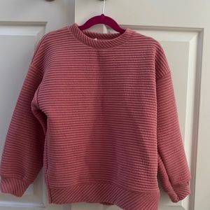 Zara pink sweatshirt with ribbed design. Age 8